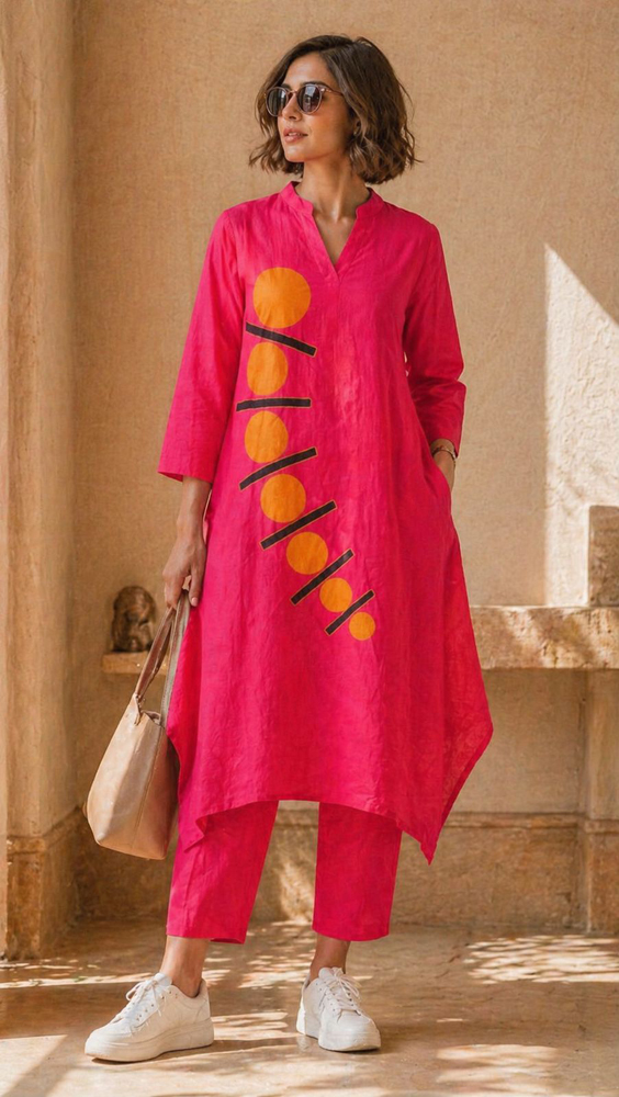 Magenta Muse Long Kurta Set