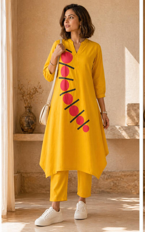 Mustard Muse Long Kurta Set