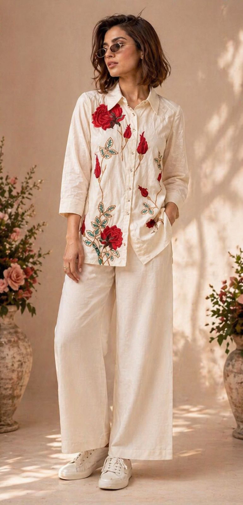 Rose Garden Ivory Cord-set